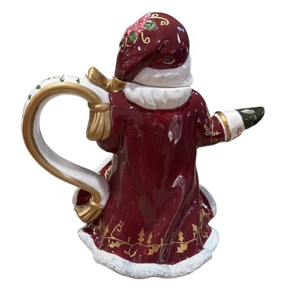 Florida Marketplace Hand-Painted Santa Ceramic Teapot – Christmas - Picture 9 of 9
